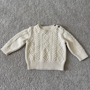 Baby Gap Cable Knit Fisherman Sweater 18-24 months Sweater Dress‎ 2T Cream Ivory